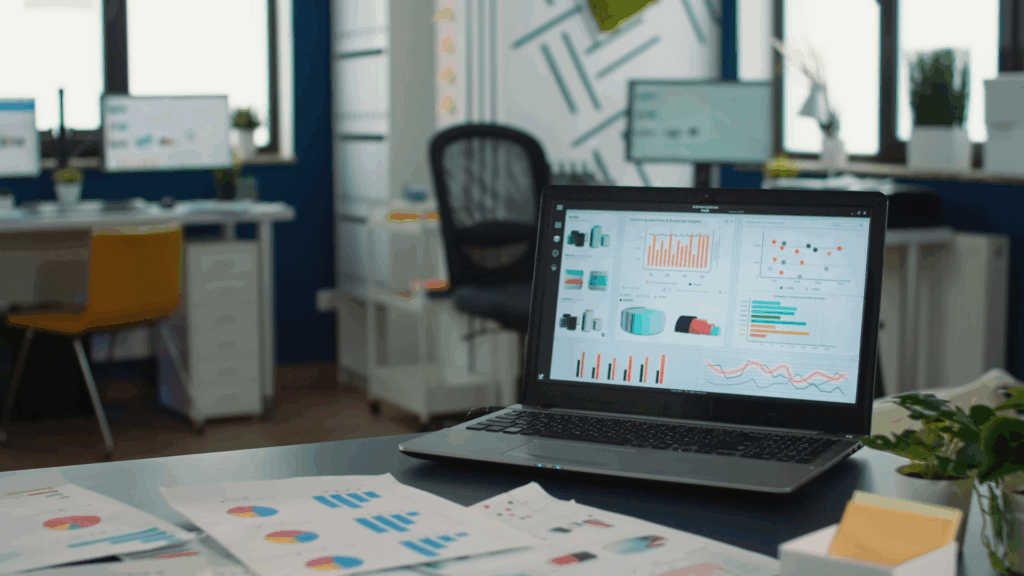 Billing and operational analytics dashboard showing real-time data used for automated 3PL billing, revenue capture, and invoicing accuracy.